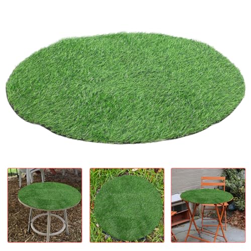 BESPORTBLE Manhole Cover Decoration Lawn Carpet Turf Rug Placemats Fake Grass Table Settings for Dining Table Decor Grass Mat Dining Table Mats Green Plants Plastic Coffee