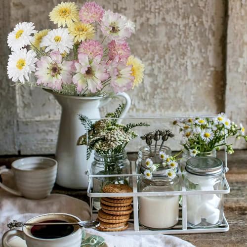 CISDUEO 4 Pcs Artificial Wildflowers Fake Cosmos with Long Stem Silk Flower Mums Artificial Flowers Arrangements for Wedding Bridal Bouquet Table Centerpiece Outdoor Summer Spring Decor - color: Yellow, White, Pink