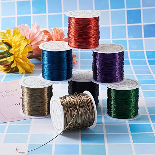 Pandahall 236 Feet Tarnish Resistant Copper Wire 28 Gauge Green Metal Wires Jewelry Beading Craft Wire for Jewelry Making (Green)