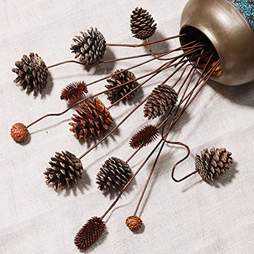 Floral Wire 26 Gauge, 100 Pcs Brown Florist Wire - 14 Inch for Crafts, Bouquet Stem Wrapping, Wreath Making, Flower Arrangement Supplies - color: Brown