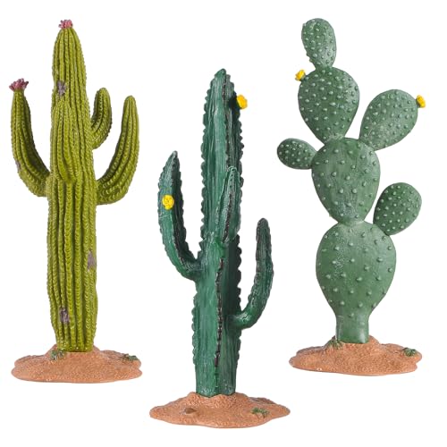 ARTIBETTER 3pcs Artificial Simulated Cactus Artificial Sand Decor Faux Succulent Decor Fake Cacti Plants Table Ornament Centerpieces for Home Office Decoration 5.5Inch - size: 13.50X6.00X6.00CM