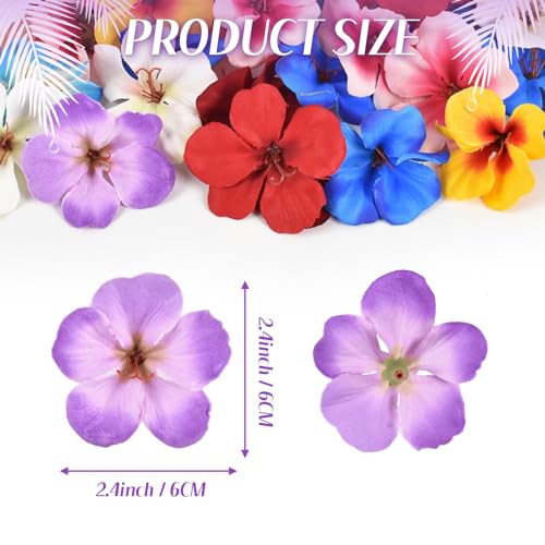 50PCS Artificial Orchid Flower Heads, Fake Orchid Flowers Head Silk Bulk Flower for Craft Bridal Hair Clips Dress Party Supply Table Decorative (Mix Colour)