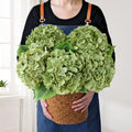 JINWOE Green Flowers Artificial Hydrangeas, 5Pcs 20Inch Large Lifelike Faux Silk Flowers, Full Artificial Hydrangeas for Bouquet Table Centerpieces Indoor Spring Outdoor Home（Rosemary Green） - color: Rosemary Green