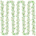 4 Pack Artificial Daisy Flowers Vine, 27.2 Ft Silky Artificial Garland with White Daisy and Vine Floral Garlands Decoration for Room Wall, Flower Themed Party, Wedding Supplies