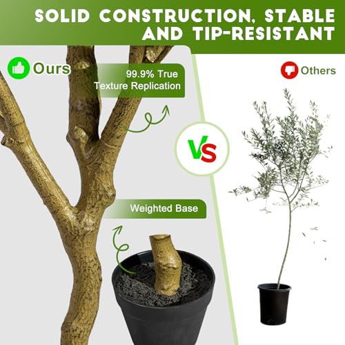 Small Artificial Olive Tree Faux Trees Indoor Outdoor Realistic Floor Plant Fake Plants for House Modern Home Living Room Master Bedroom Office Front Porch Decor Outside Patio para decoracion - size: 4ft
