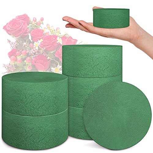 6 Packs Round Floral Foam Blocks，3'' Large Dry Floral Foam for Artificial Flowers,Flower Foam Blocks for Wedding Aisle Flowers Party Decoration - size: 3''