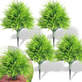 4 Artificial Boston Fern with Integrated Ground Stake 24'' Realistic UV Resistant Faux Plant with Spike for Indoor Outdoor Garden Yard Spring Summer Wedding Decoration