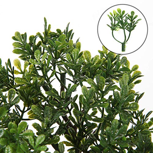 Artificial Bonsai Tree Juniper Faux Plants Indoor Small Fake Plants Decor with Ceramic Pots for Home Table Office Desk Bathroom Shelf Bedroom Living Room Farmhouse Decorations - style: 6" Ficus