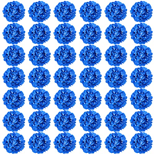 Auihiay 64PCS Royal Blue Hydrangea Artificial Flowers, Silk Hydrangea Heads with Stems, Fake Flowers for DIY Wedding Centerpiece, Home, Party, Baby Shower, Garden Decoration - color: Royal Blue