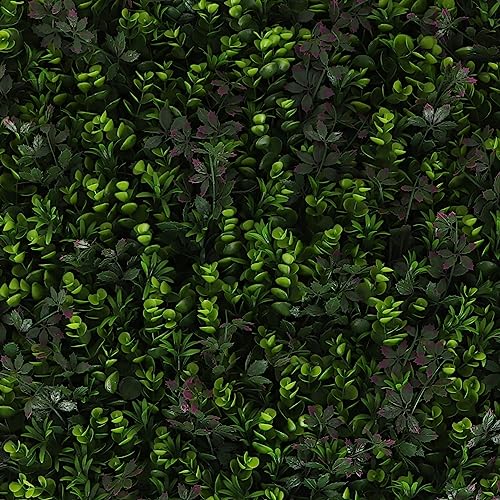3rd Street Inn Greenery Panel - Artificial Hedge Wall - Fake Plant Wall Backdrop - Privacy Screen - Interlocking Panels - Indoor Outdoor Décor (12, Purple Passion Mix) - color: Purple Passion Mix