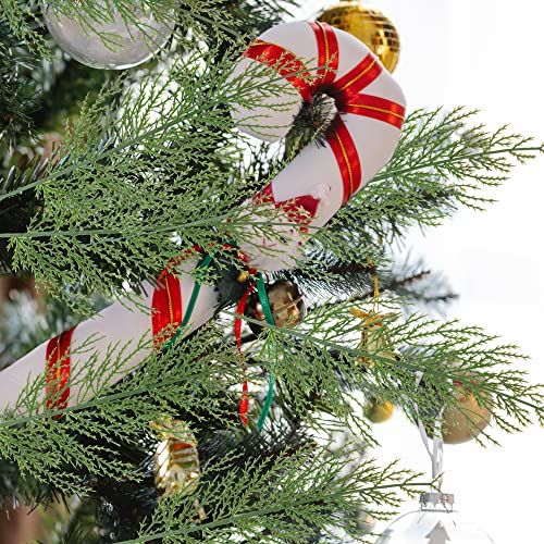 Alpurple 40 PCS Artificial Pine Leaves Branches-13.7 Inches Fake Greenery Pine Sprigs-Faux Picks for DIY Garland Wreath Christmas Embellishing and Home Garden Decoration (40PCS) - color: 40pcs