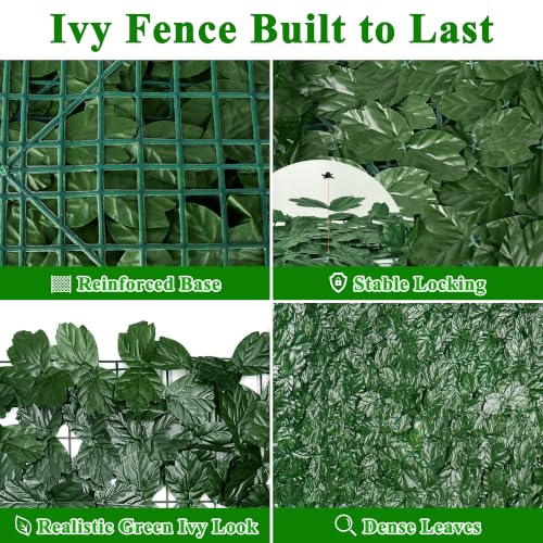 iCover 2PK 39 * 98in Artificial Ivy Privacy Fence Screen Cover, Highly Dense Leaves Wtih Strengthened Joint Prevent Leave Falling Off, Faux Hedge Panels Greenery Vines, Decorative Fences - color: Green Maple Leaf, size: 39*196in