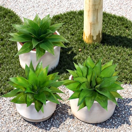 Artificial Agave Plants, Realistic UV Resistant Fake Aesthetic Plants for Outdoor Indoor, Home Decor for Garden, Porch, Doorway, Patio (2PCS, Green, Large) - color: Green, size: Large