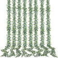 Sggvecsy Artificial Eucalyptus Garland 8 Pack Fake Eucalyptus Greenery Garland Faux Hanging Plants Artificial Vines, 5.6 Feet/Strand for Wedding Backdrop Arch Wall Table Party Outdoor Festival Decor - size: 8 Pack