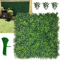 Artificial Grass Wall Panel,10"x 10"(24P) 4-Layer Leaf UV-Anti Greenery Faux Boxwood for Indoor,Outdoor Patio Balcony Privacy & Ivy Fence Covering Privacy, Garden, Backyard Wall Backdrop Decor - size: 10"x10" (24)
