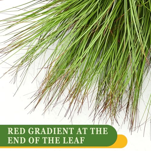 Giegxin 48 Pcs Faux Grass Plants Artificial Shrubs Wheat Grass UV Resistant Fake Greenery Faux Weed Artificial Tall Plants for Outdoor Indoor Home Window Decor