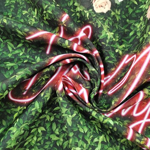Riyidecor Happy Birthday Backdrop Vinyl for Women Neon Flower Wall Pink Rose Green Leaves Floral Blossom Botanical Plant Nature 10Wx8H Feet Girls Photography Background Birthday Photo Studio Shoot - color: A-Birthday （Green Rose）, size: 10Wx8H