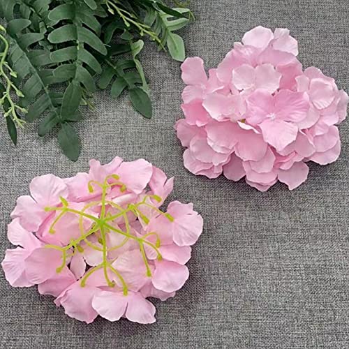 HinyoCo 32 Pcs Silk Hydrangea Artificial Flowers Hydrangea Heads No Stems, Used for Home Wedding Party Decoration (Light Pink) - color: Light Pink