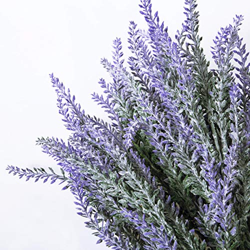 CATTREE Artificial Lavender Flowers, 6 Pack Fake Flower Bouquet Plastic Plants Home Bridal Wedding Office Garden Balcony Indoor Outdoor DIY Centerpieces Arrangements Craft Decoration Purple - 6 pcs - color: Lavender - Purple - 6pcs