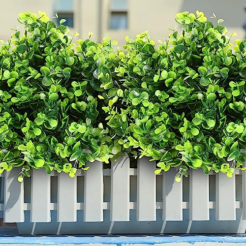 Zeyune 40 Bundles Artificial Grass Plants Outdoor UV Resistant Faux Grass Fake Bushes Plastic Greenery Shrubs Bulk Arrangement for House Outdoor Indoor Decoration Front Porch Window (Lifelike) - color: Lifelike