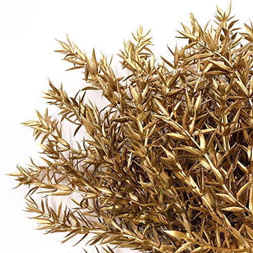 Christmas Artificial Plants, Fake Golden Plant Spiky Leaf Grass Flowers Bush Fern Bushes Faux Shrubs Indoor Outside Hanging Planter Home Garden Decor Festival Decoration - Gold 4 Pcs - color: Gold Grass/ 4 Pack