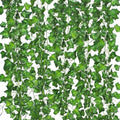 Artificial Ivy Garland 70 Ft (10 Pack) with Clips & Green Flowers – Faux Greenery Hanging Vines for Wall, Room, Garden & Wedding Decoration