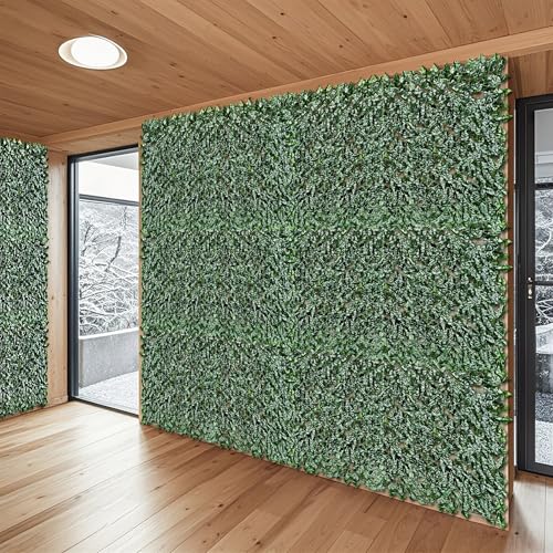 Patio Paradise 6'x12'-1Pc Faux Ivy Fence Privacy Screen Artificial Greenery Wall Backdrop,Fake Grass Wall Panels for Outside Apartment Balcony,Vine Leaf Decor for Outdoor Patio Chain Link - color: Faux Laurel Leaves with Backing, size: 6' x 12'