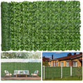 Faux Ivy Privacy Fence Screen 20PCS 20 x 20 Inch Artificial Faux Ivy Hedge Expandable Faux Privacy Fence with 100 pcs Zip Ties Decoration for Wall Screen, Outdoor Garden, Wedding Decor (200x40 inches) - size: 200x40 inches