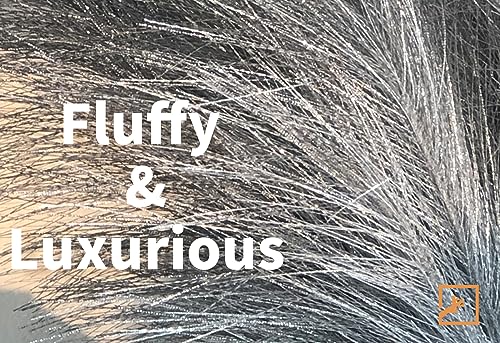 ZIFTY Pampas Grass Silver Decor 6-Pcs 17" Faux Pompas Fluffy Artificial Pompous Grass Fake Flower Bulrush Reed Grass for Vase Filler Ins Style Modern Home Christmas Wedding Decorations(Silver) - color: Silver, size: 17in 6pcs