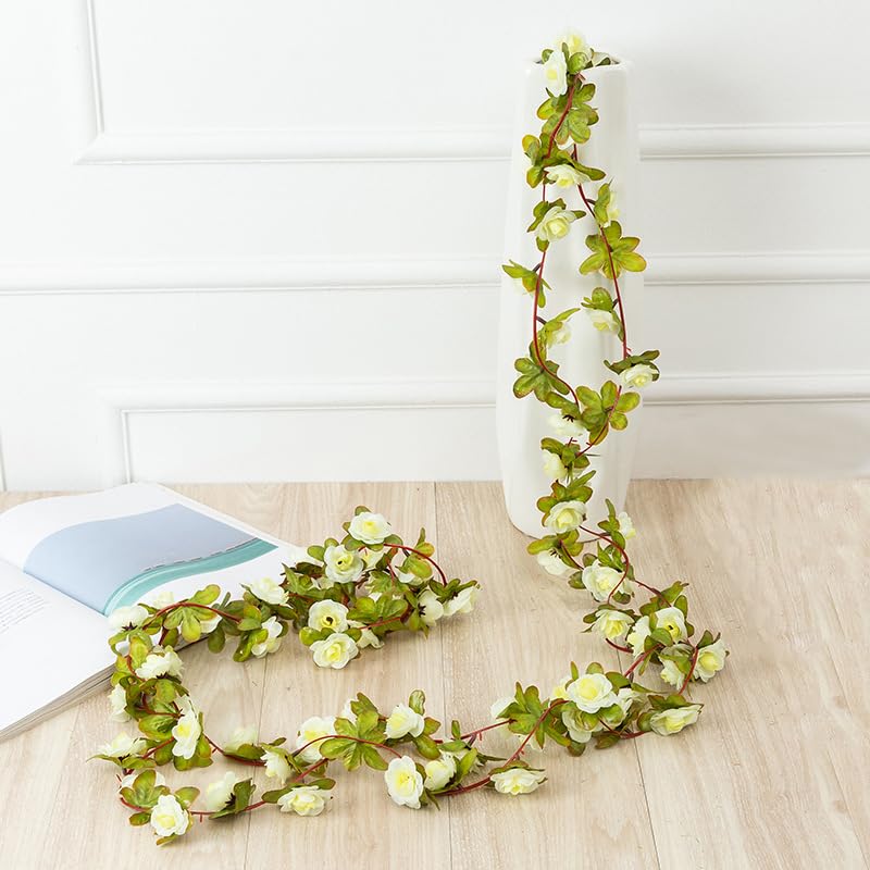 250cm Artificial Peony Flowers Fake Plant DIY Wedding Home Room Decoration (Cream Yellow) - color: Cream Yellow