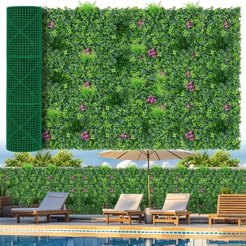 Grooy Boxwood Roll Panels, Grass Wall 60"x180"(75 SQFT), Grass Backdrop, Privacy Screen, Sun Protected Green Wall Decor for Outdoor, Indoor, Garden, Backyard and Décor - color: Mint, size: 60''x180''