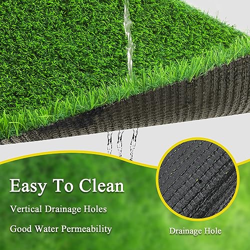Bsmathom Artificial Grass Rug Indoor Outdoor Rug, Professional Dog Potty Training Rug, Fake Grass Rug Synthetic Grass Mat Door Mats with Drainage Holes for Balcony Patio Garden (2x10Ft) - size: 2x10 Feet