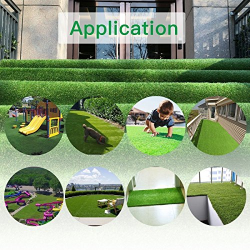 Petgrow Artificial Grass Turf 9FTX82FT(739 Square FT)- Realistic & Thick Synthetic Fake Grass Mat for Outdoor Garden Landscape Pet Dog Grass Rug Faux Turf - size: 9FTX82FT(739 Square FT)