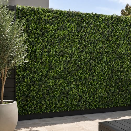 3rd Street Inn Greenery Panel - Artificial Hedge Wall - Fake Plant Wall Backdrop - Privacy Screen - Interlocking Panels - Indoor Outdoor Décor (12, Purple Passion Mix) - color: Purple Passion Mix