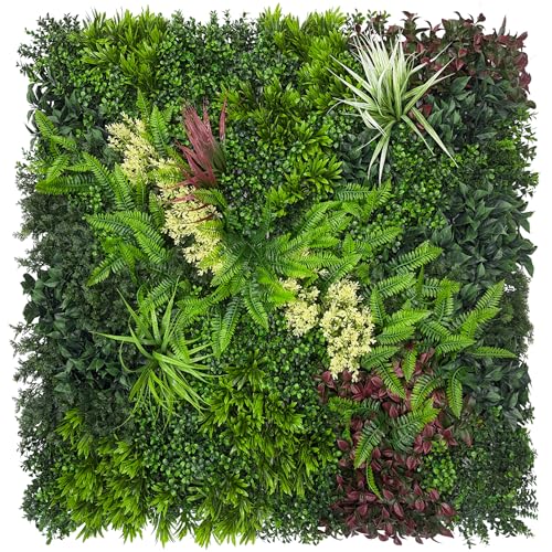 Artificial Grass Wall Boxwood Plant Panel: 20"x20"(24P) UV Resistant Green Leaves Faux for Interior Wall Backdrop,Garden and Indoor Outdoor Wall&Fence Covering Privacy，Party Wall Fence Decor - size: 20"x20"(24P)