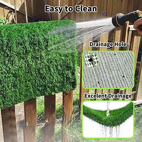 Grass Pad for Dogs 39.3 x 31.5 Inches Fast-Drain Artificial Grass for Pets Potty Training, Easy to Clean Fake Grass for Dog Indoor Outdoor Use(1 Pack) - size: 39.4x31.5 Inch