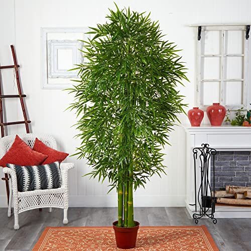 Nearly Natural 7 ft. H Bamboo Artificial Tree UV Resistant (Indoor/Outdoor)