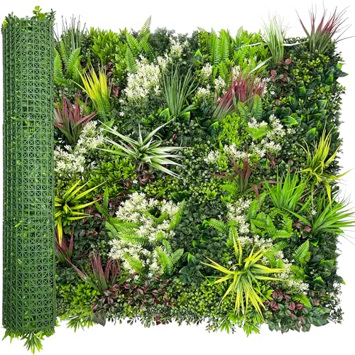 ODTORY Artificial Plant Wall Panels: 40"×120" UV-Anti Faux Grass Wall Backdrop Boxwood Ivy Fence Privacy Screen Fake Greenery Leaf Hedge for Outdoor,Indoor,Garden,Backyard and Home Decor - size: 40"x120" 1P