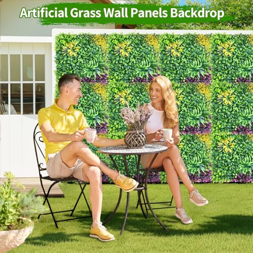 Boxwood Panels, 12PCS 20"x20" Grass Wall, Plant Wall, Grass Backdrop, Privacy Screen, Artificial Boxwood Panels, Sun Protected Green Decor for Outdoor, Garden, Backyard and Décor - size: 12 Pieces 20x20-A