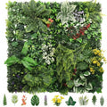 Artificial Grass Wall Panels,40"x40"2PCS Fake Flower Grass Backdrop,UV-Anti Fake Greenery Plant Boxwood Panels,Green Wall Decor for Outdoor Indoor Patio Garden Backyard balcony privacy screen - size: 40x40 2PCS