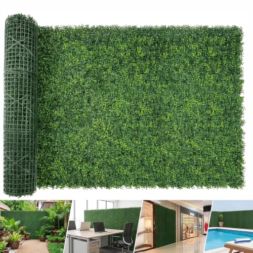 Grass Wall Decor,Paistao Privacy Fence Screen,Greenery Backdrop Panels,60"x 120"(50 Sqft) Artificial Boxwood Fake Grass Wall for Indoor,Outdoor,Patio,Garden,Backyard - size: 2 Boxwood-60"x 120"