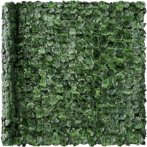 Best Choice Products Outdoor Garden 94x39-inch Artificial Faux Ivy Hedge Leaf and Vine Privacy Fence Wall Screen - Green - size: 94x39in