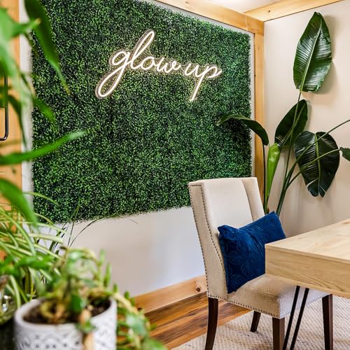 Grass Wall 12 Pack 10"x10" Artificial Boxwood Hedge Wall Panels, Privacy Hedge Screen Faux Boxwood for Outdoor,Indoor,Garden,Fence,Backyard,Greenery Walls - size: 10"X10" 12P
