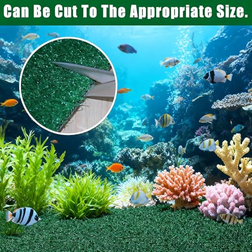 Turtle Basking Platform, Turtle Aquarium Basking Artificial Grass Turf Basking Platform Accessories Grass Lawn, Pet Turf Artificial Fake Grass Mat