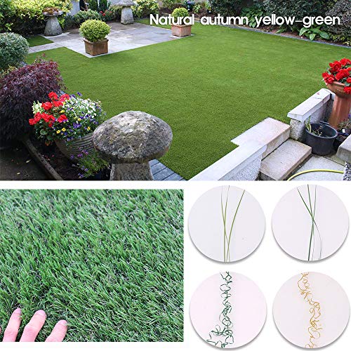 Petgrow Synthetic Artificial Grass Turf Lawn 4 x 22ft, 1.38" Outdoor/Indoor Fake Grass Rug Astroturf for Dogs,Faux Grass Rug with Drainage Holes/Custom Size Provided - color: 4ft, size: 4 x 22ft