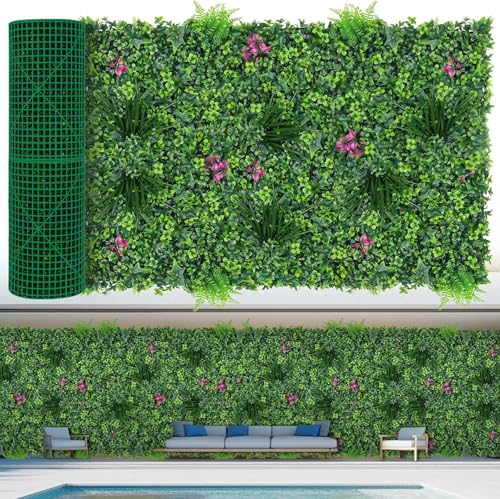 Artificial Grass Wall Roll Panels, 40"x120"(33.33 SQFT) UV-Resistant Plant Greenery Fake Boxwood Backdrop for Outdoor Patio, Garden, Wedding & Home Décor - size: 40x120 IN 1PC