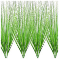 20pcs Artificial Grass Plants, 20.5 inch Faux PVC Onion Grass Wheat Stems for Indoor Outdoor House Garden Office Decoration（Green Red Tail）
