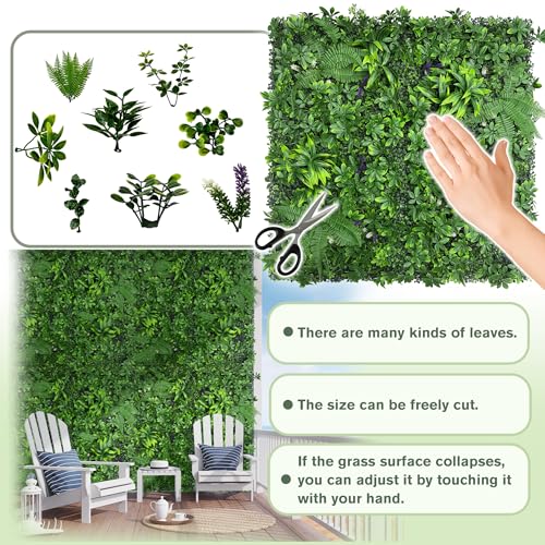 Artificial Green Boxwood Grass Wall Roll: 40"x120"(33.5 SQFT) UV Protected Ivy Privacy Hedge Fence Screen for Chain Link Fences Panel Indoor,Outdoor Patio Balcony & Garden - color: 3d Style 3, size: 40"x120"