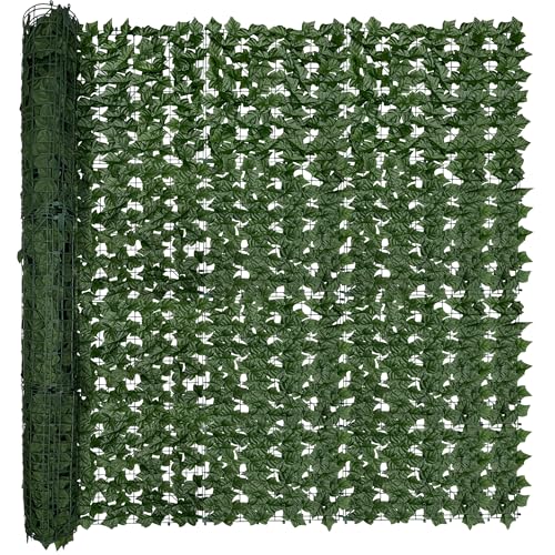 Artificial Ivy Privacy Fence Screen: 80 "x 120" (67 Sqft) Anti-Ultraviolet Artificial Hedge Grass Wall, Used for Indoor and Outdoor Green Background, Garden Greening Decoration - color: Ivy vines, size: 80"x120"