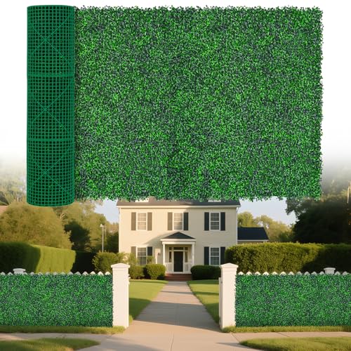 Yangrass Artificial Fence Panel Roll,60"x 140"(58 sq.ft) UV-Anti Faux Ivy Leaves Privacy Fence Screen Grass Wall Roll Panels for Indoor Home Decor and Outdoor Garden Backyard - size: 60x140 IN